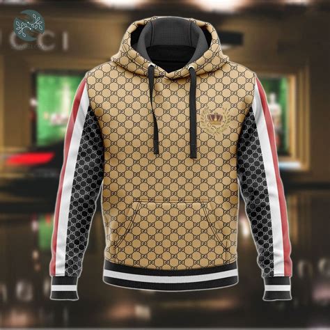 gucci hoodie ioffer jersey gold black|Gucci tracksuit men's.